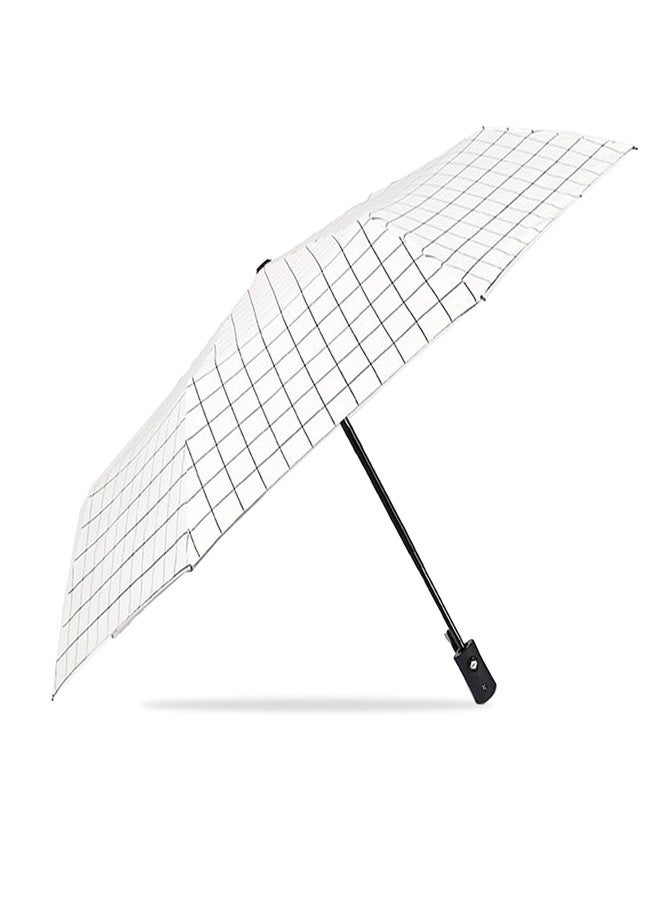 Kraptick Printed Heavy Rain Umbrella For Women & kids, Umbrella Big Size for Rain (CHECKERED WHITE) - Image 1
